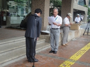 谷垣法務大臣からのメッセージの伝達を受けました
