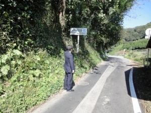 下香山から勝央町に抜ける狭い道