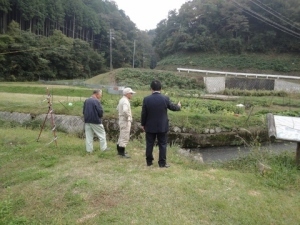 実際に河川を見せていただきました