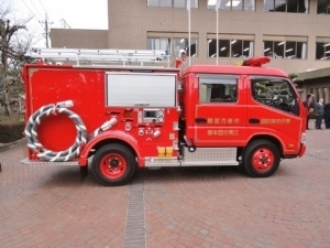 伝達された消防ポンプ車