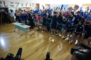 得点シーンでは、大歓声が上がりました