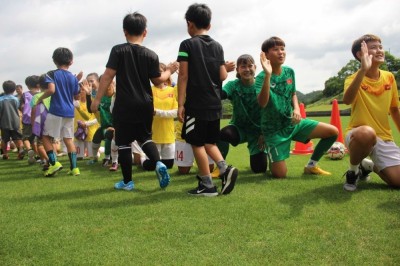 女子サッカー合宿の様子