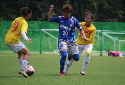 女子サッカー合宿の様子