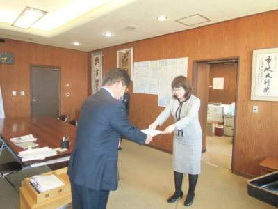 美作市教育委員会辞令交付式