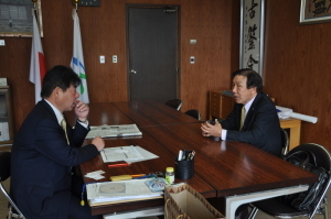 岡山県産業振興財団 青井氏と面会