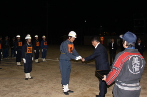 美作市作東地区消防団 操法県大会出場激励会