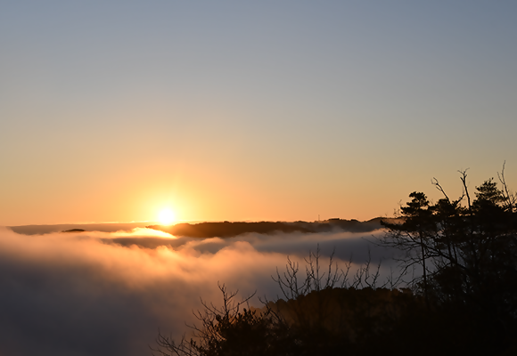 平福の日の出スポット